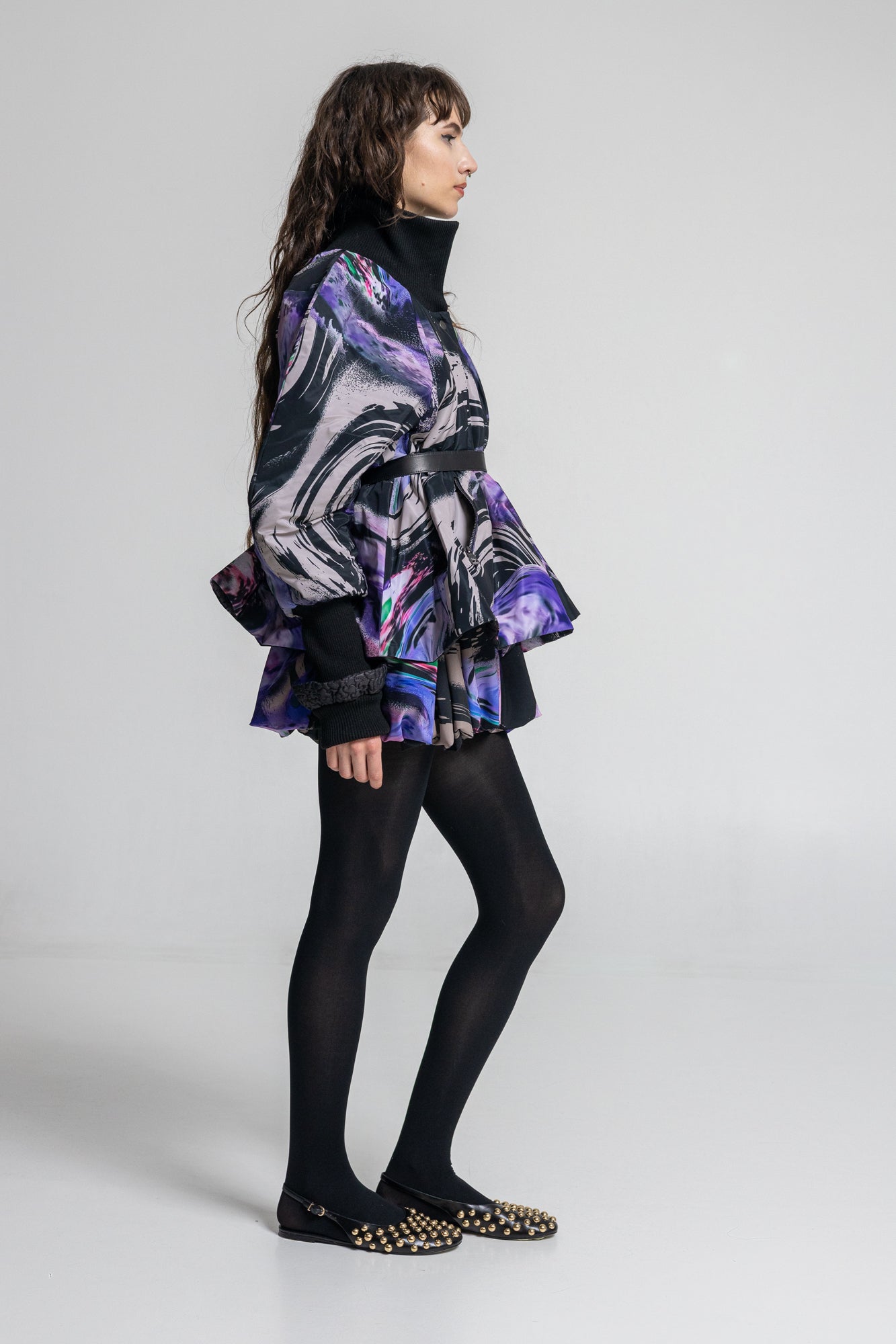 Queeny Puffy Printed Jacket
