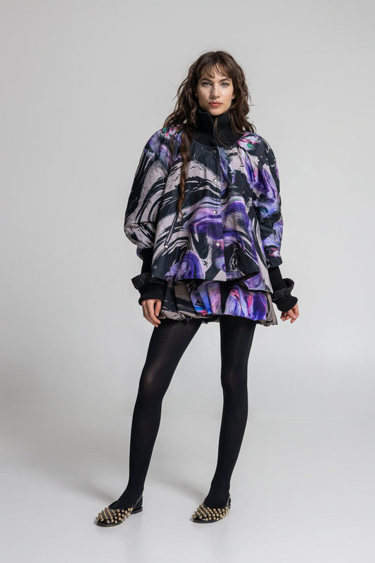 Queeny Puffy Printed Jacket