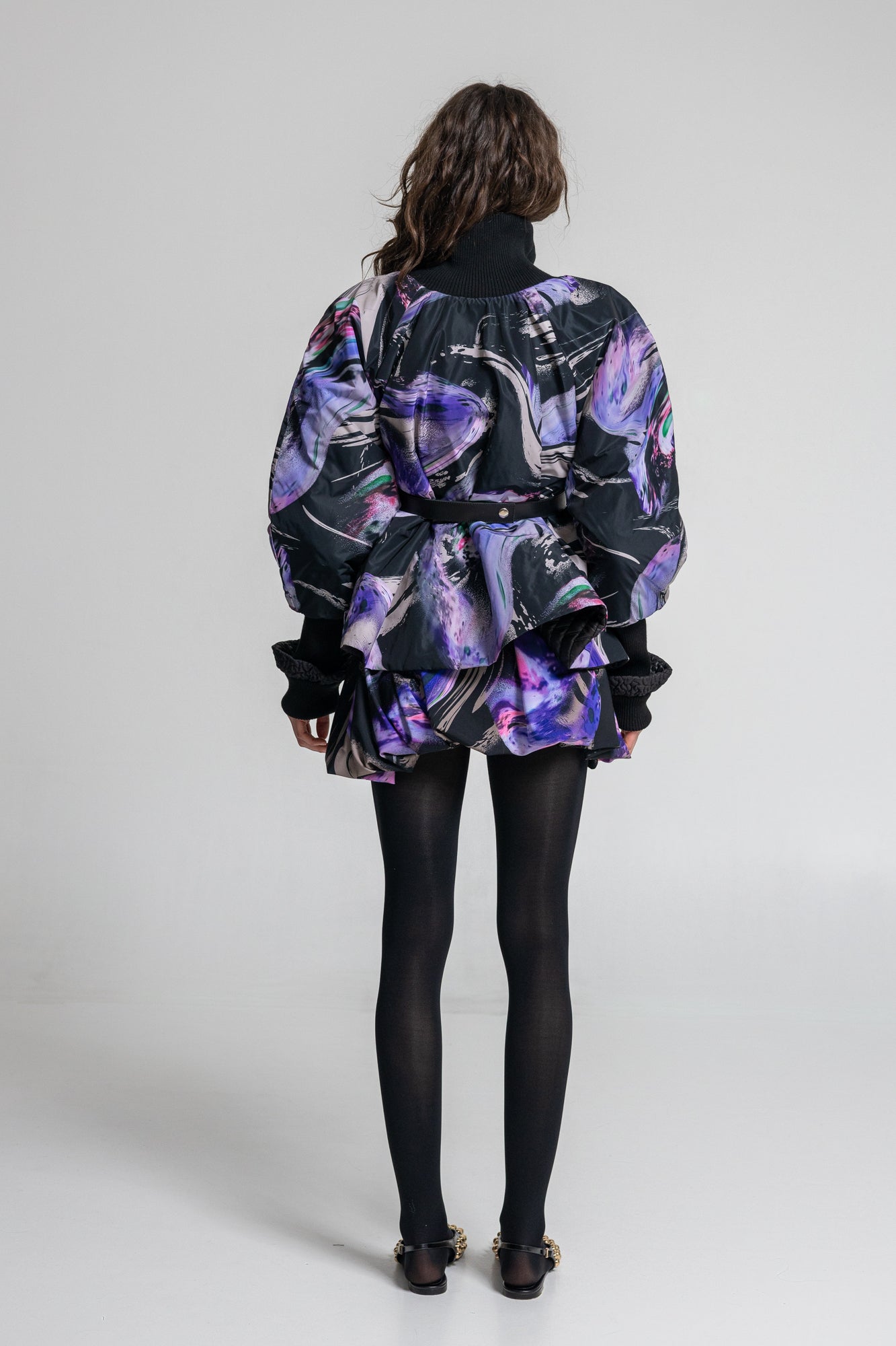 Queeny Puffy Printed Jacket