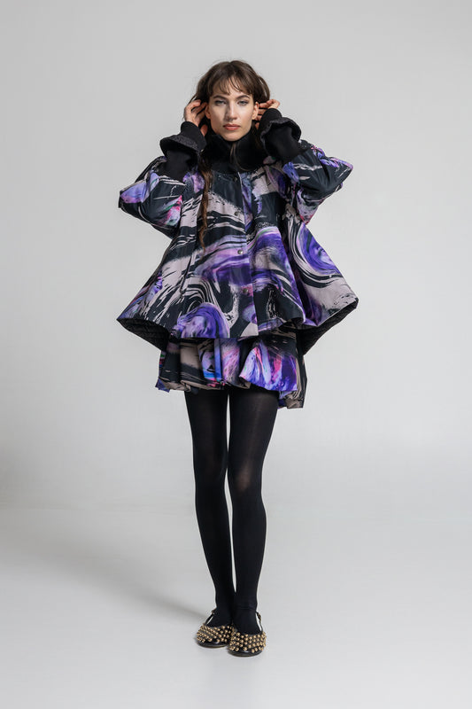 Queeny Puffy Printed Jacket