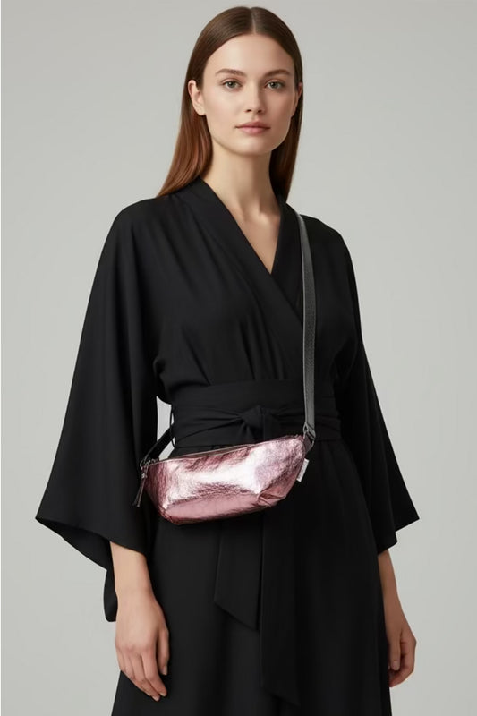 Rose Leather Ikebana Bag