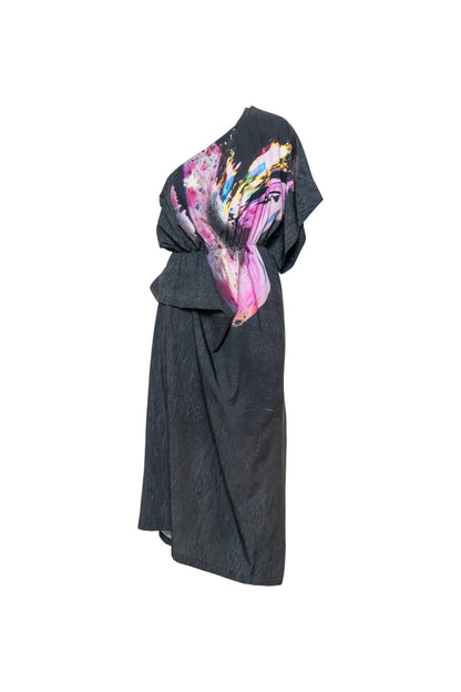 Ruben Asymmetric Shoulder Midi Dress Artista Budapest