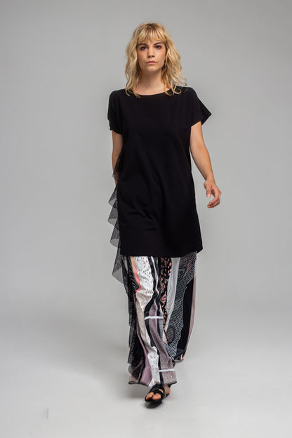 relaxed fit dress with short sleeves artista budapest