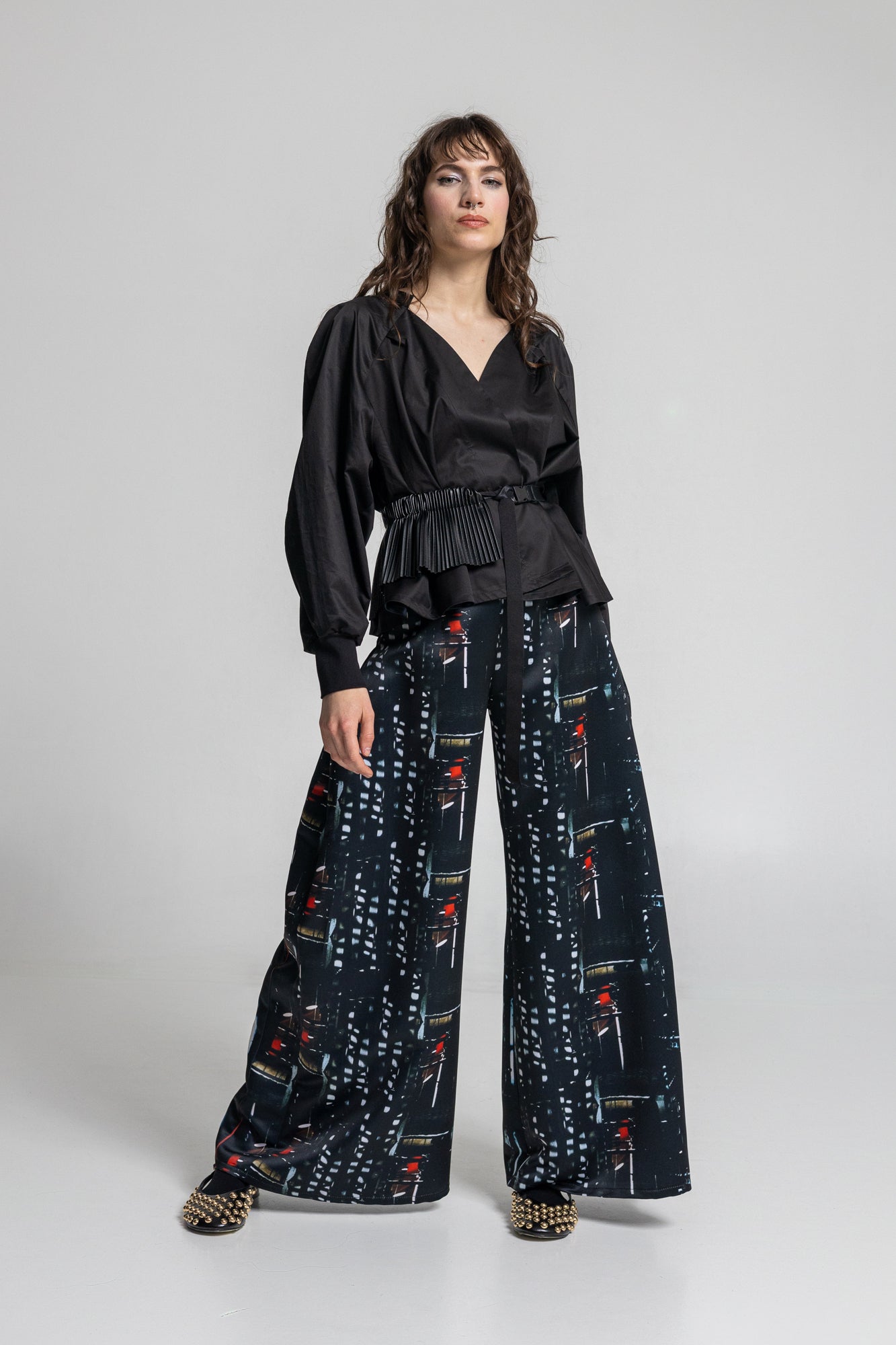 Sarah V-neckline Blouse