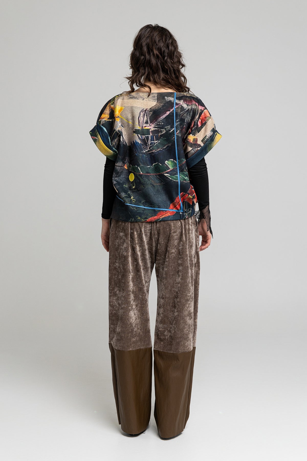 Seal Wide-Leg Velvet Pants