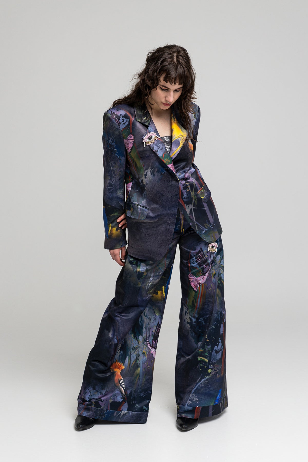 polished wide palazzo pants high-rise finish artista budapest