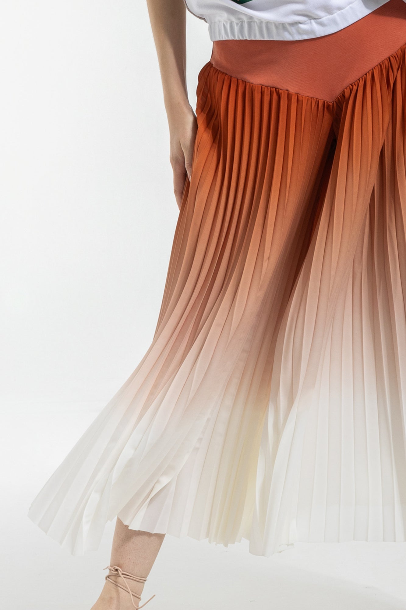 pleated culottes fluid airy fabric