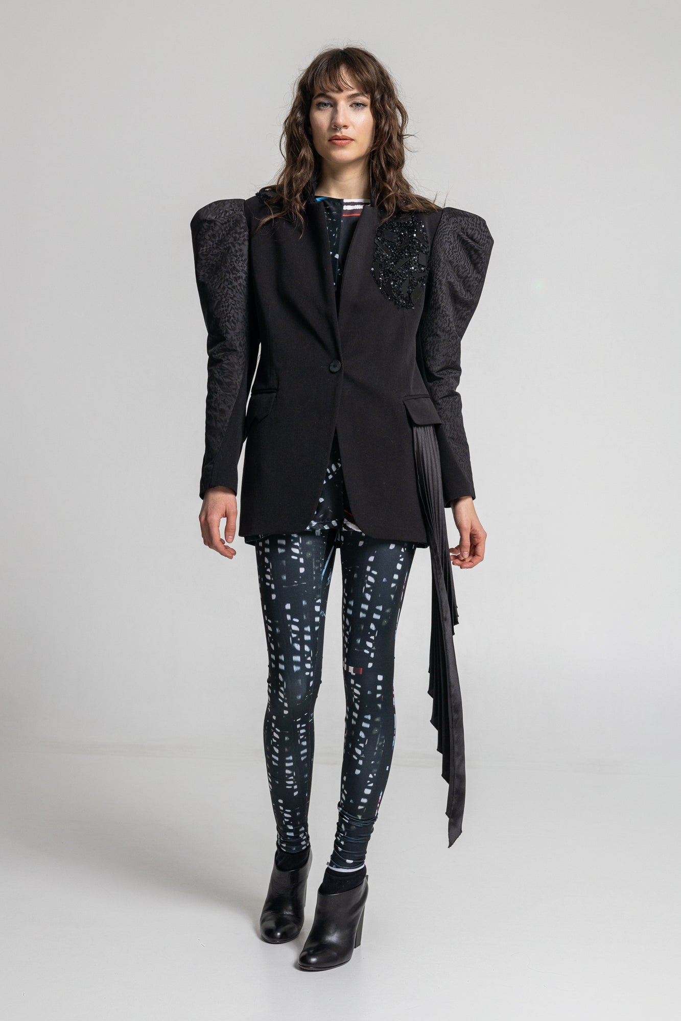 Sissy Embellished Puffy Sleeve Jacket
