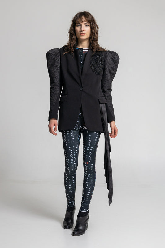Sissy Embellished Puffy Sleeve Jacket