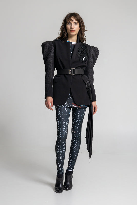 Sissy Embellished Puffy Sleeve Jacket