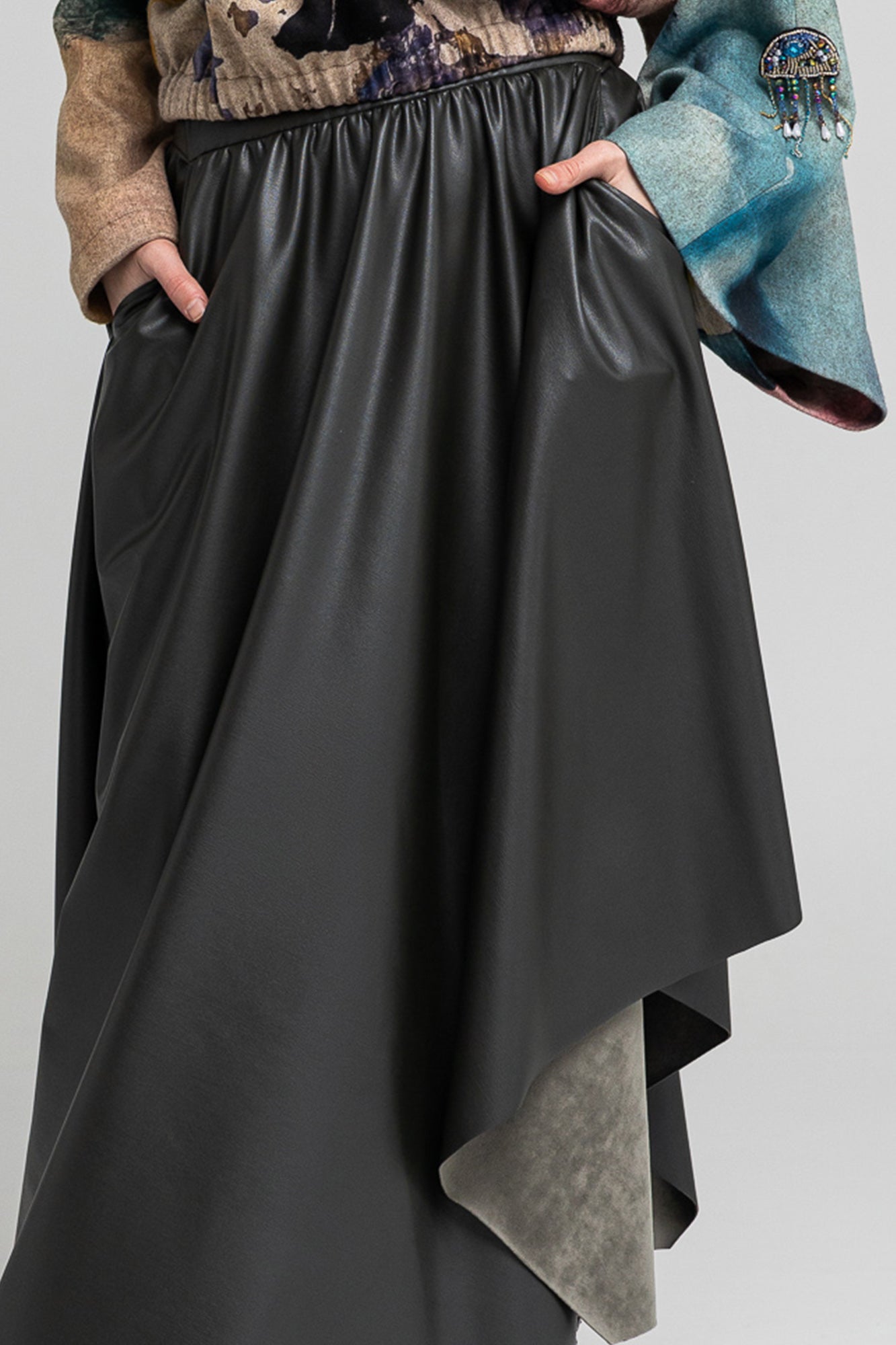 Sonny Asymmetric Flared Maxi Skirt