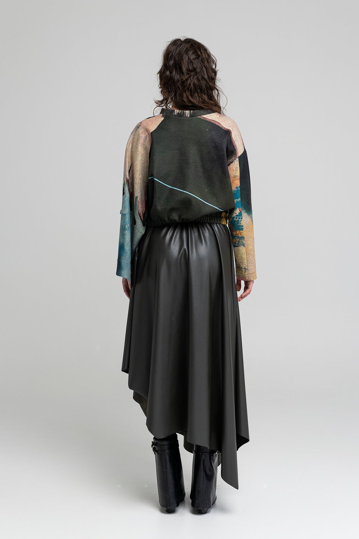 Sonny Asymmetric Flared Maxi Skirt