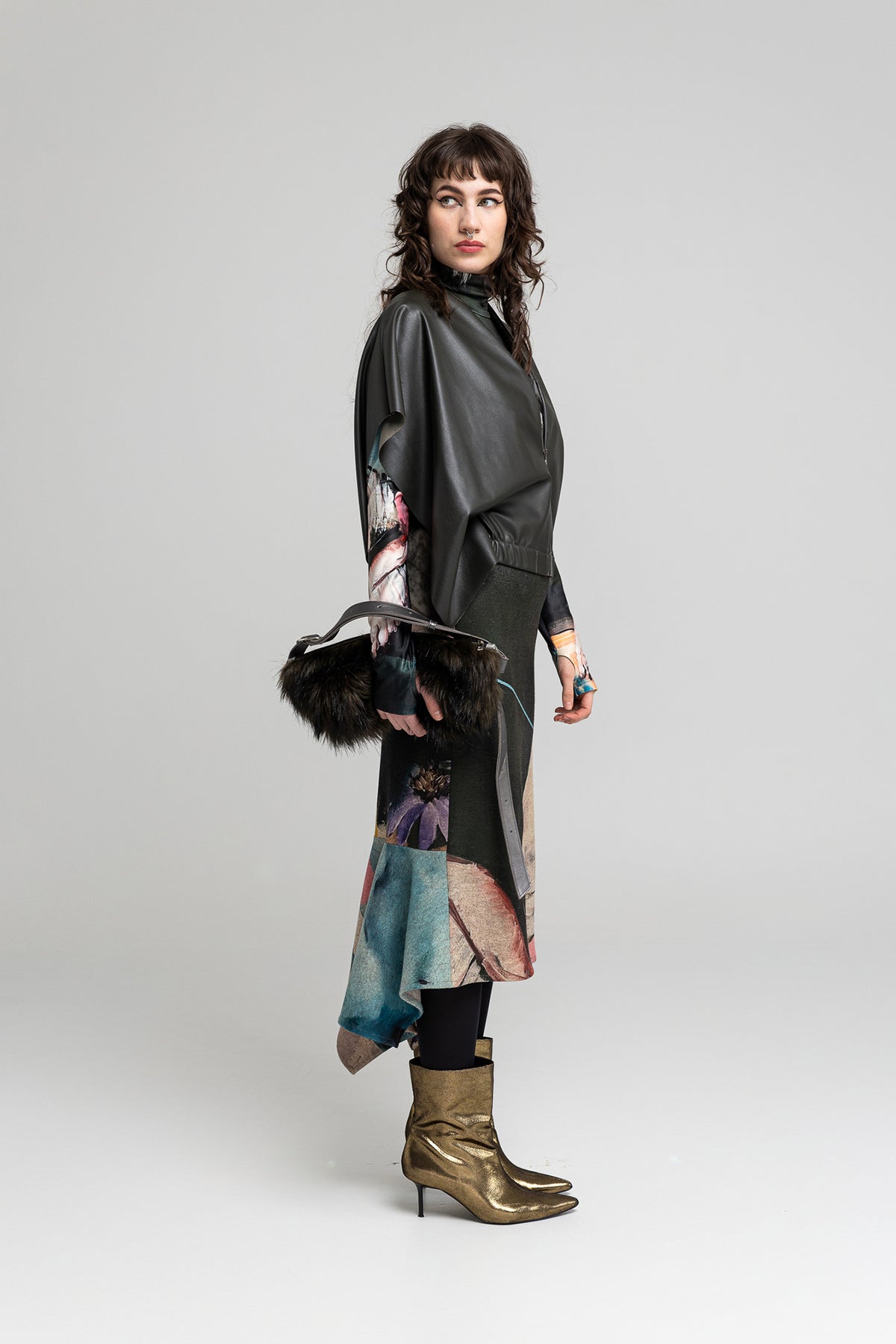 oversized vest with elastic waistline artista budapest