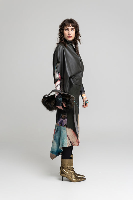 oversized vest with elastic waistline artista budapest