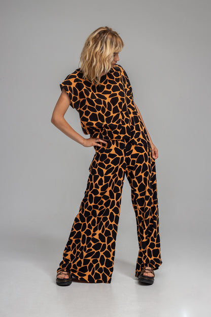 printed relaxed fit palazzo pants artista budapest