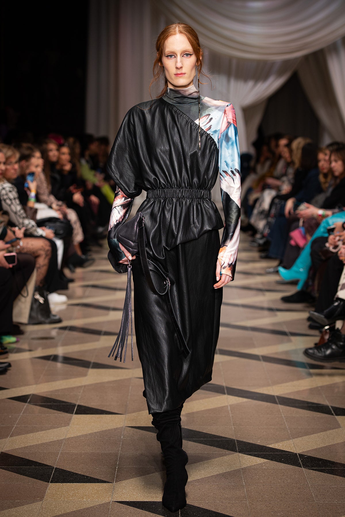 Theory Cold Shoulder Midi Dress at Budapest Central European Fashion Week Artista Budapest
