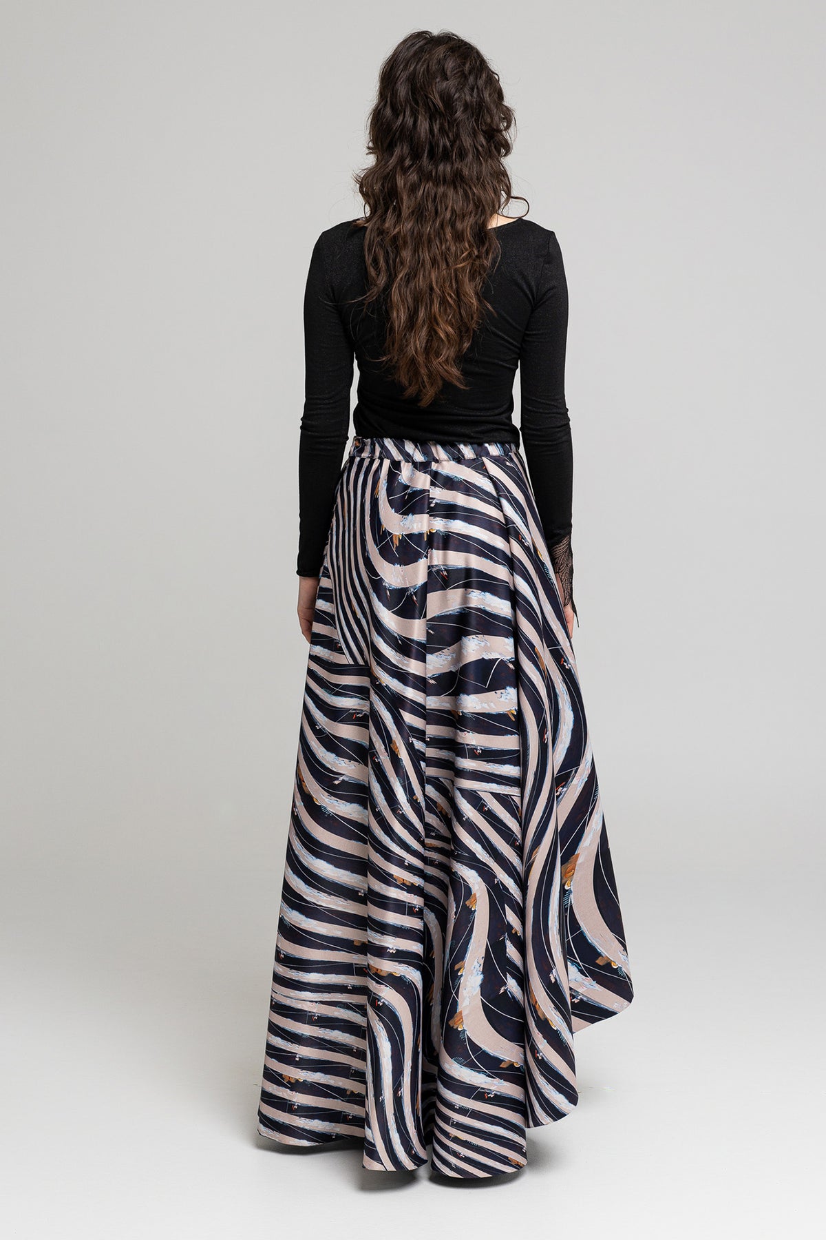 Satin A-line maxi skirt artista budapest