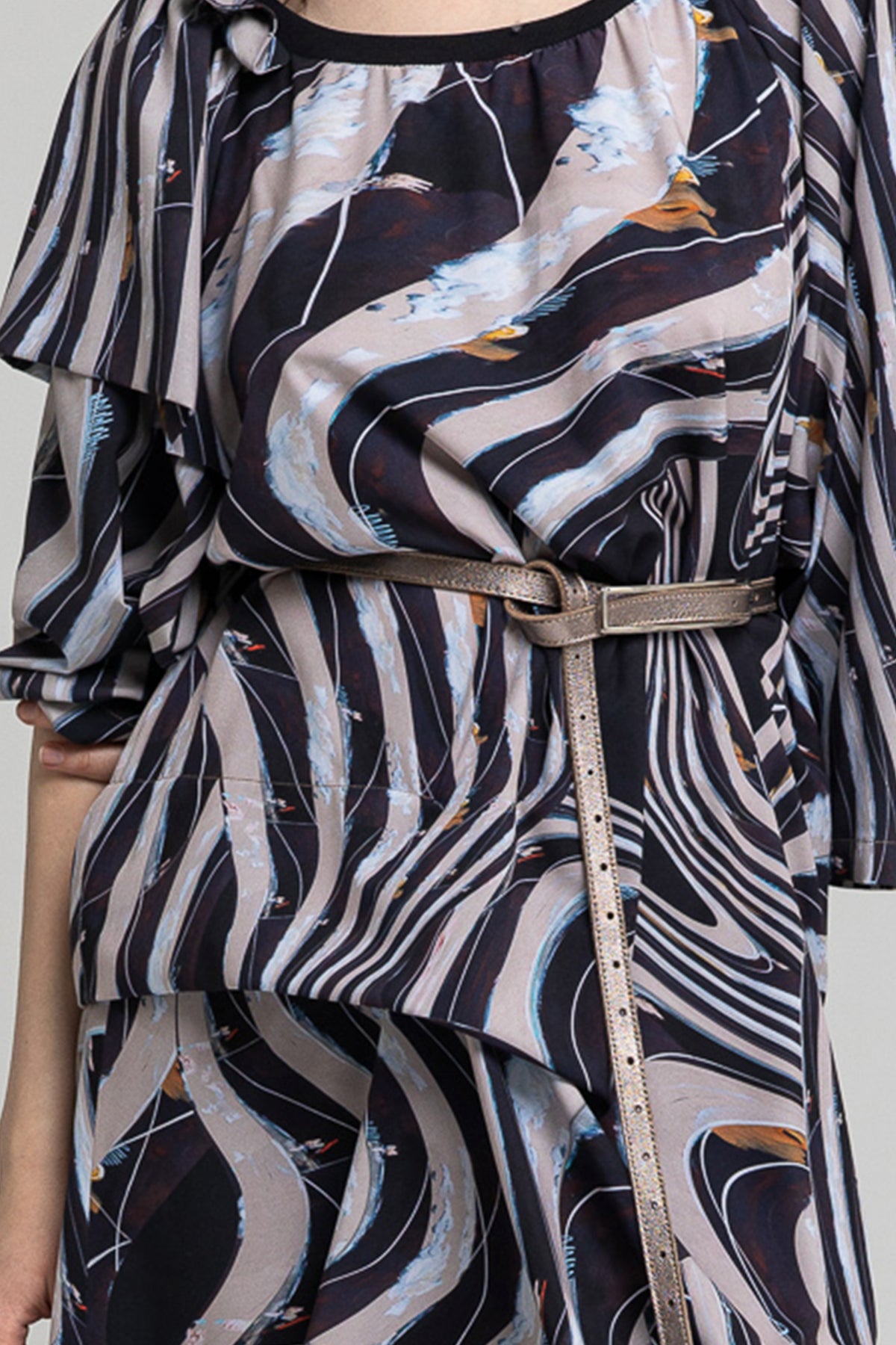 front folded midi dress artista budapest