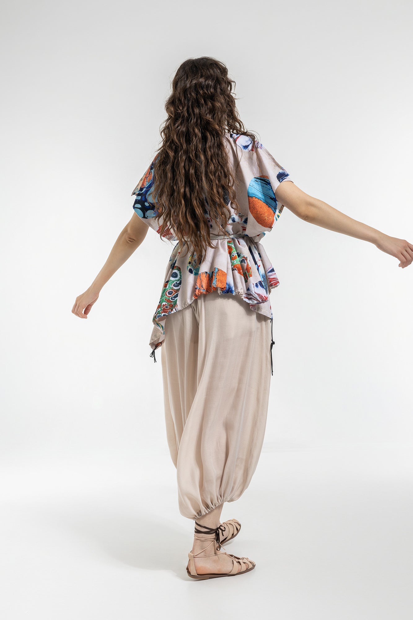 harem pants wide leg cut