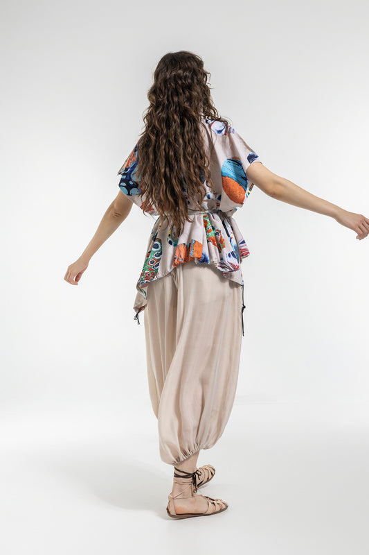 harem pants wide leg cut