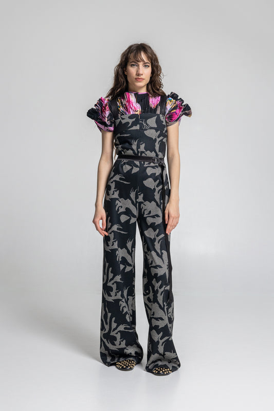 Tracey Zipped Shoulder Strap Jumpsuit