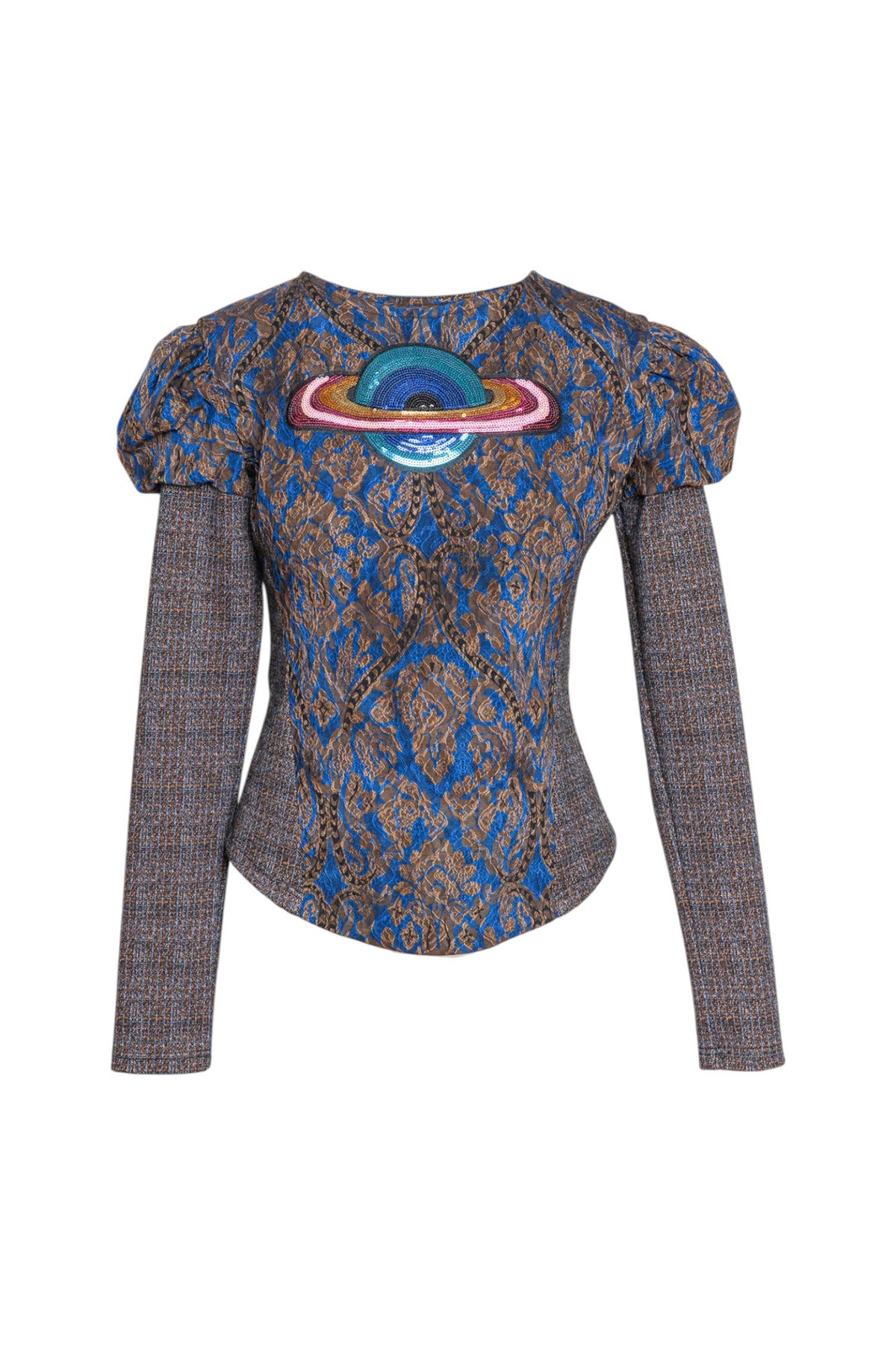 Zephira Embellished Puffy Sleeve Top Artista Budapest