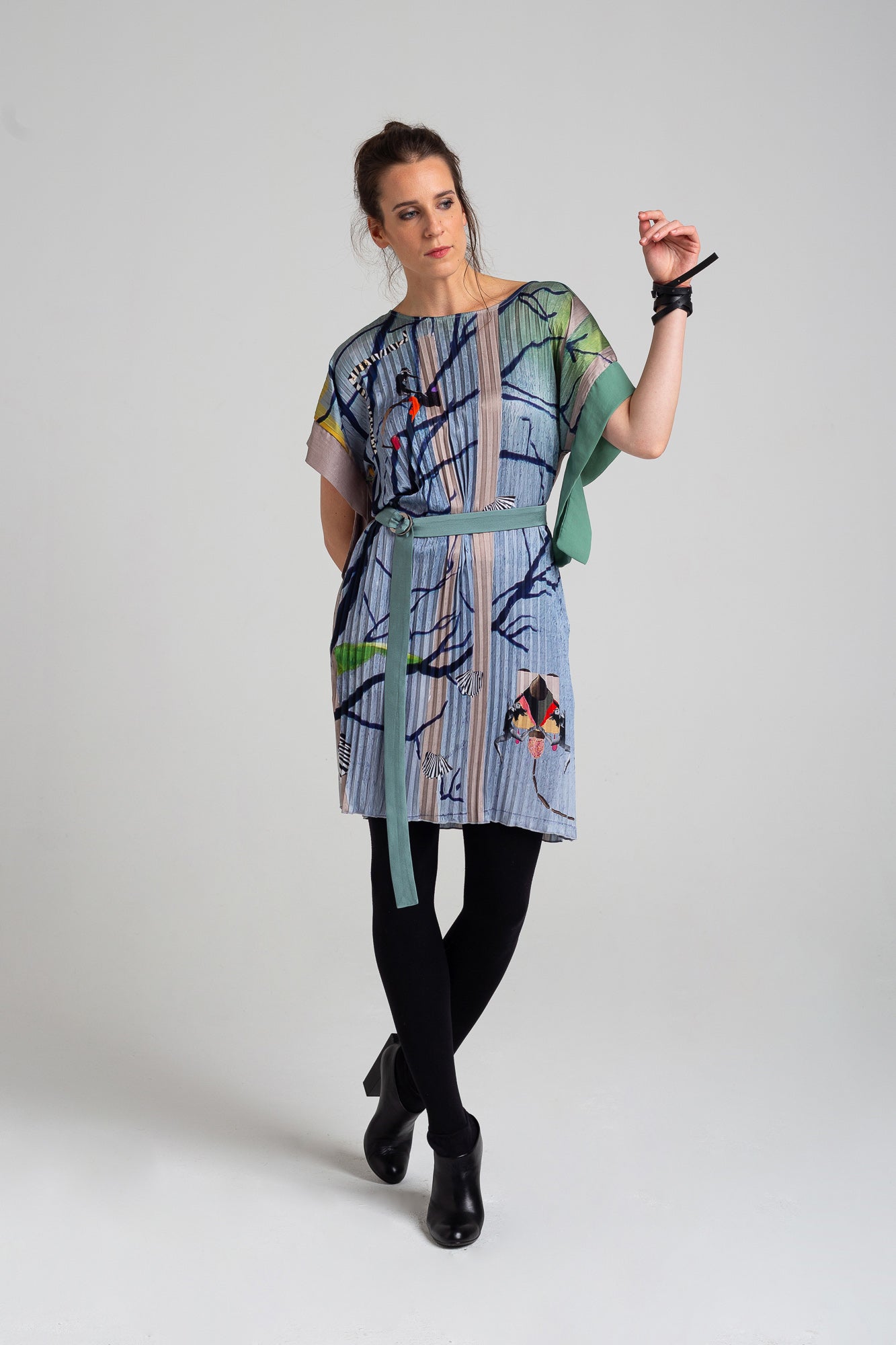 Aether Pleated Mini Dress