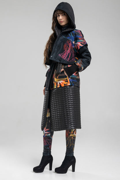 hooded quilted vest 