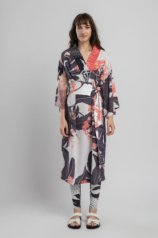 midi dress with dramatic v-neckline artista budapest