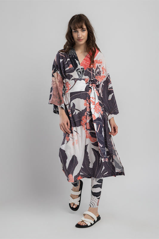 midi dress with batwing sleeves artista budapest