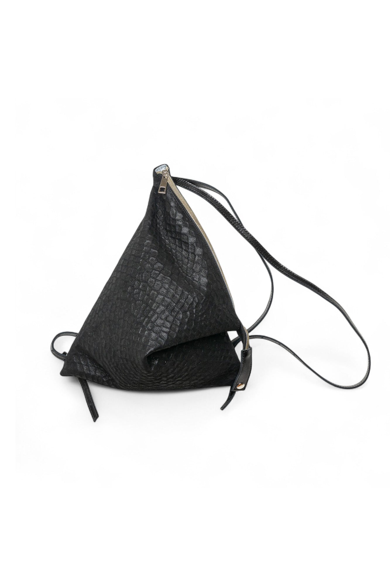 DELTA Black Lizard Leather Backpack