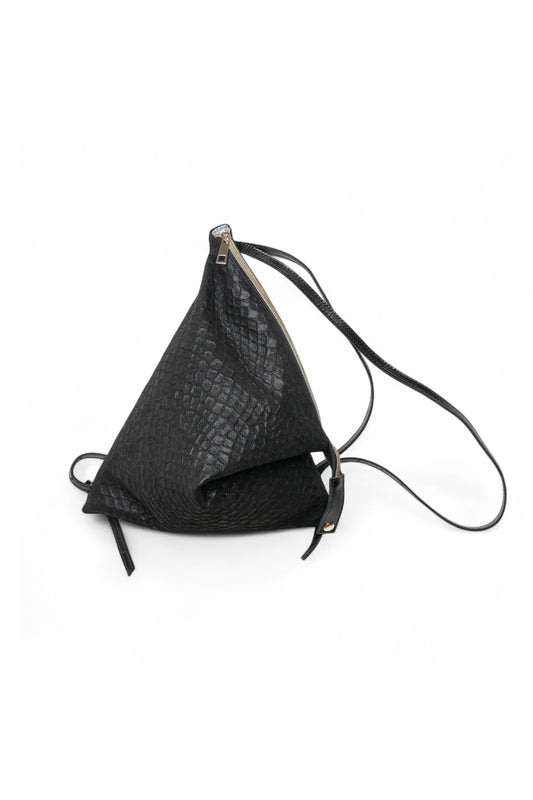 DELTA Black Lizard Leather Backpack