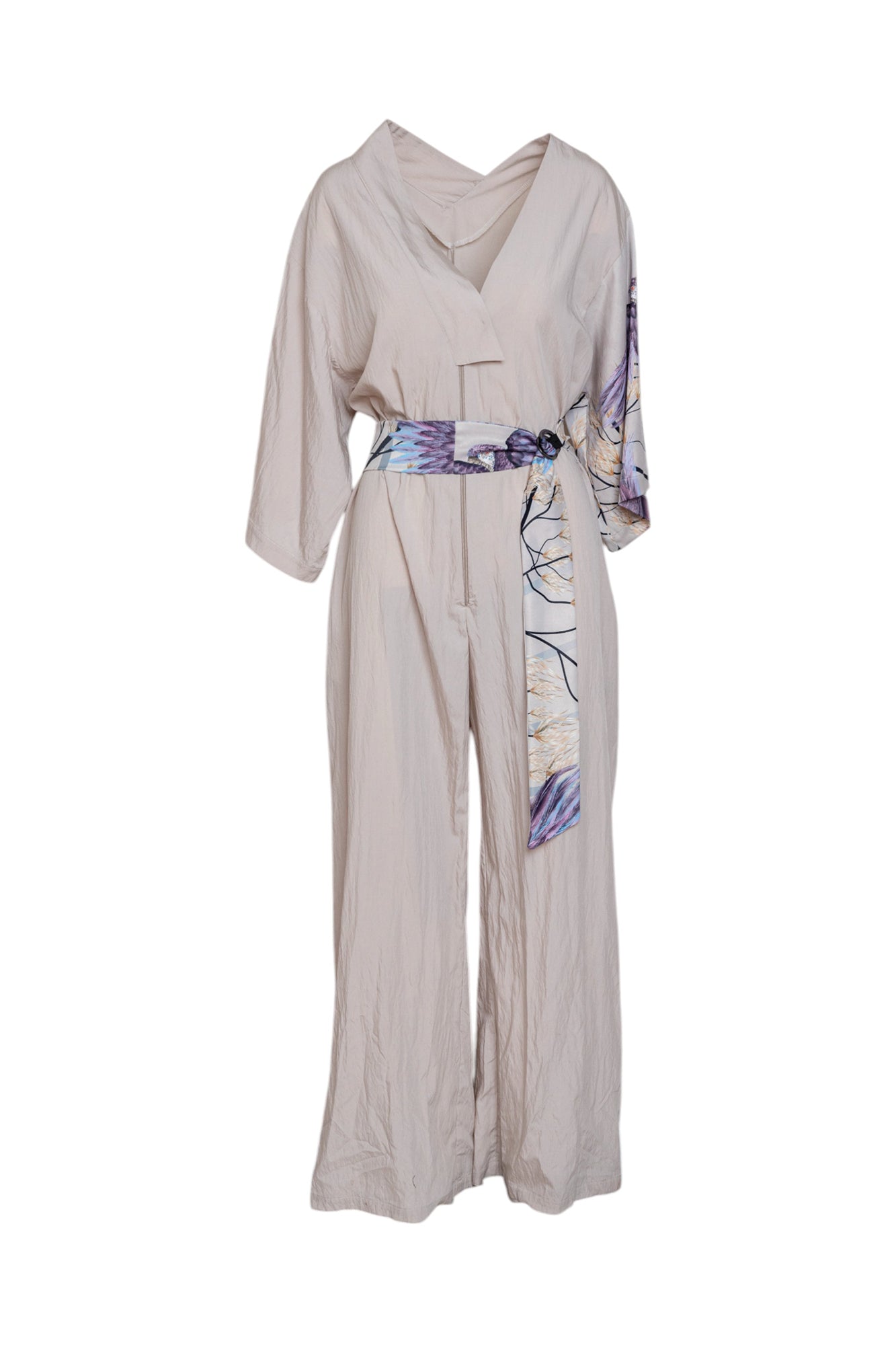 charm jumpsuit  with inset tie belt artista budapest