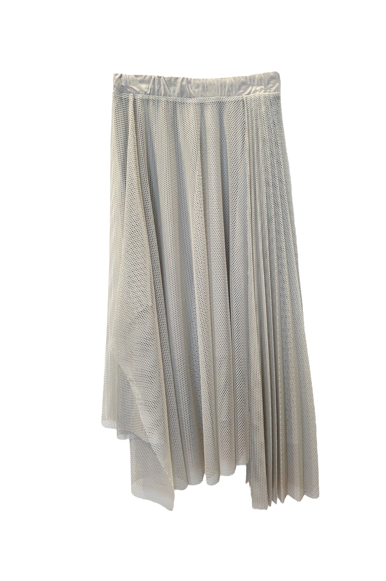DAWN IVORY mesh pleated skirt