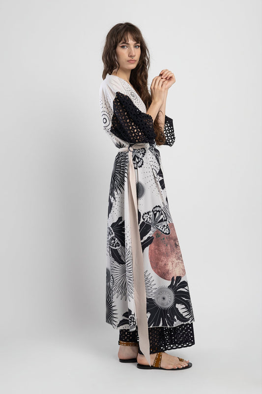 midi dress with unique prints artista budapest