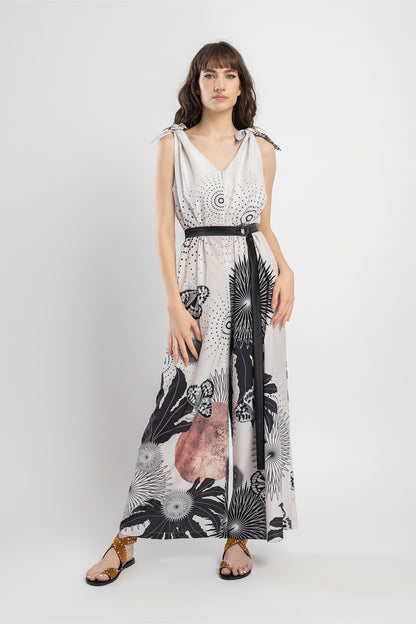 palazzo leg jumpsuit with adjustable shoulder strap artista budapest