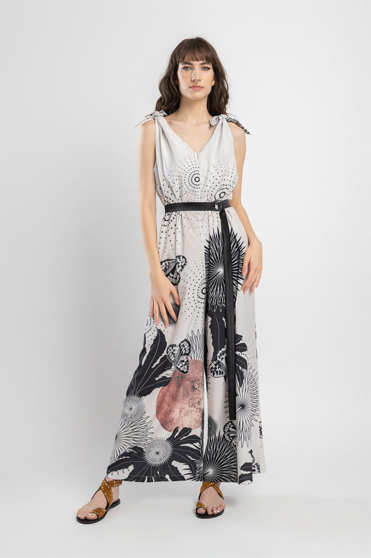 palazzo leg jumpsuit with adjustable shoulder strap artista budapest