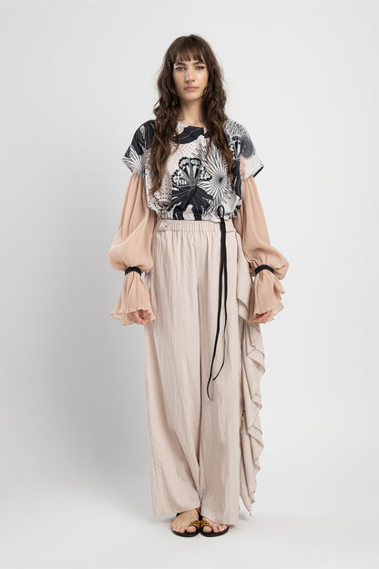puffy sleeve top with detachable sleeves artista budapest