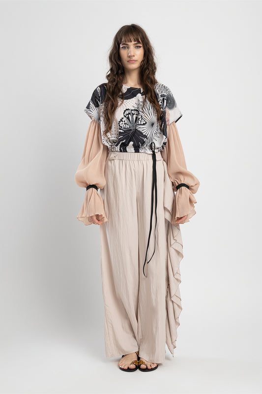 puffy sleeve top with detachable sleeves artista budapest
