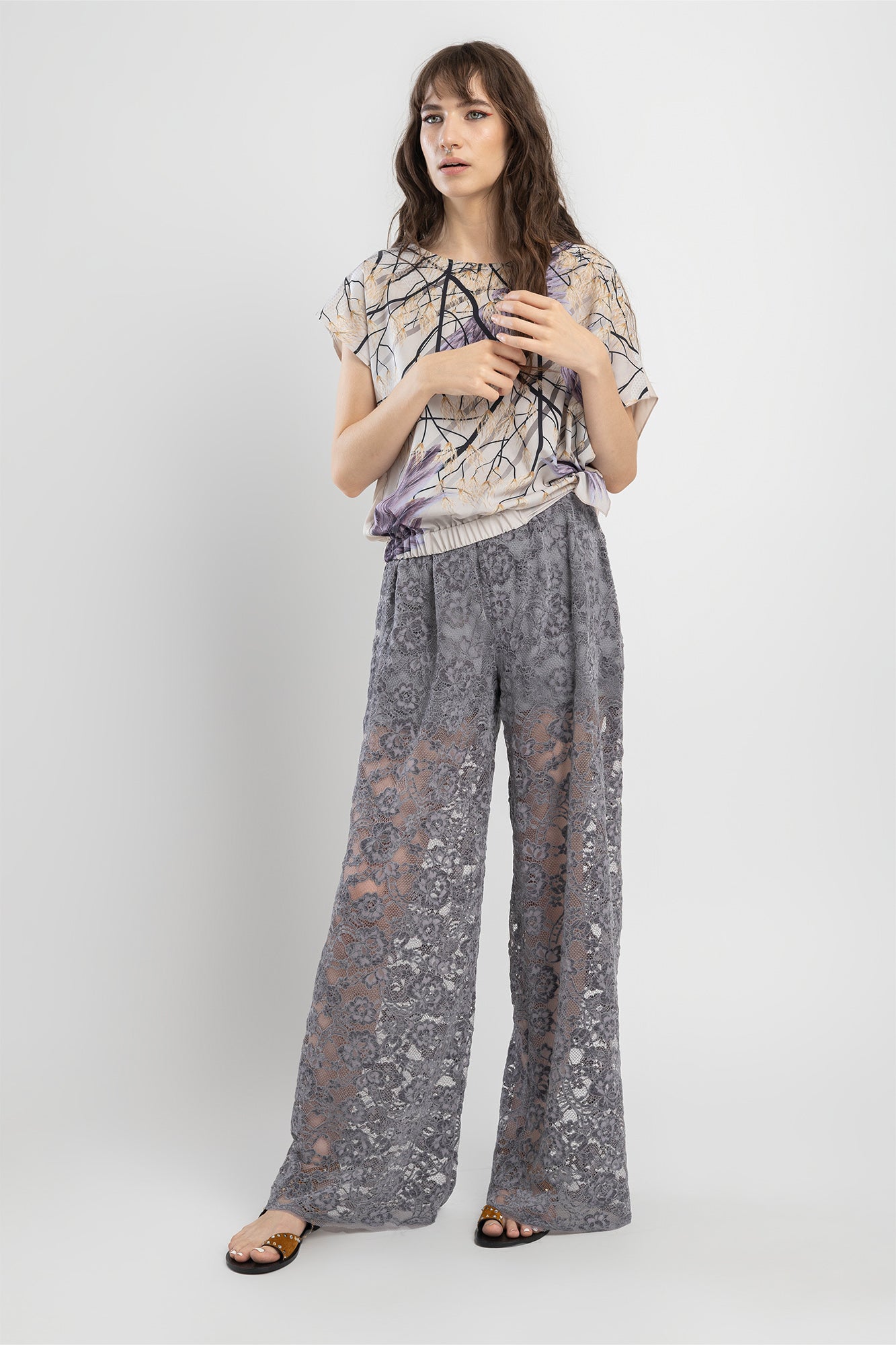 lace pants with nude short underneath artista budapest