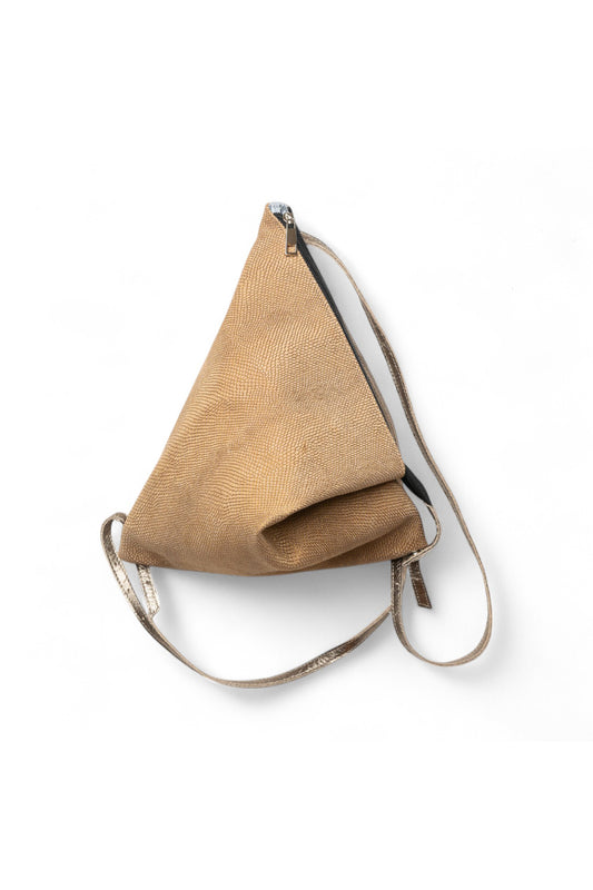 DELTA Gold Lizard Leather Backpack