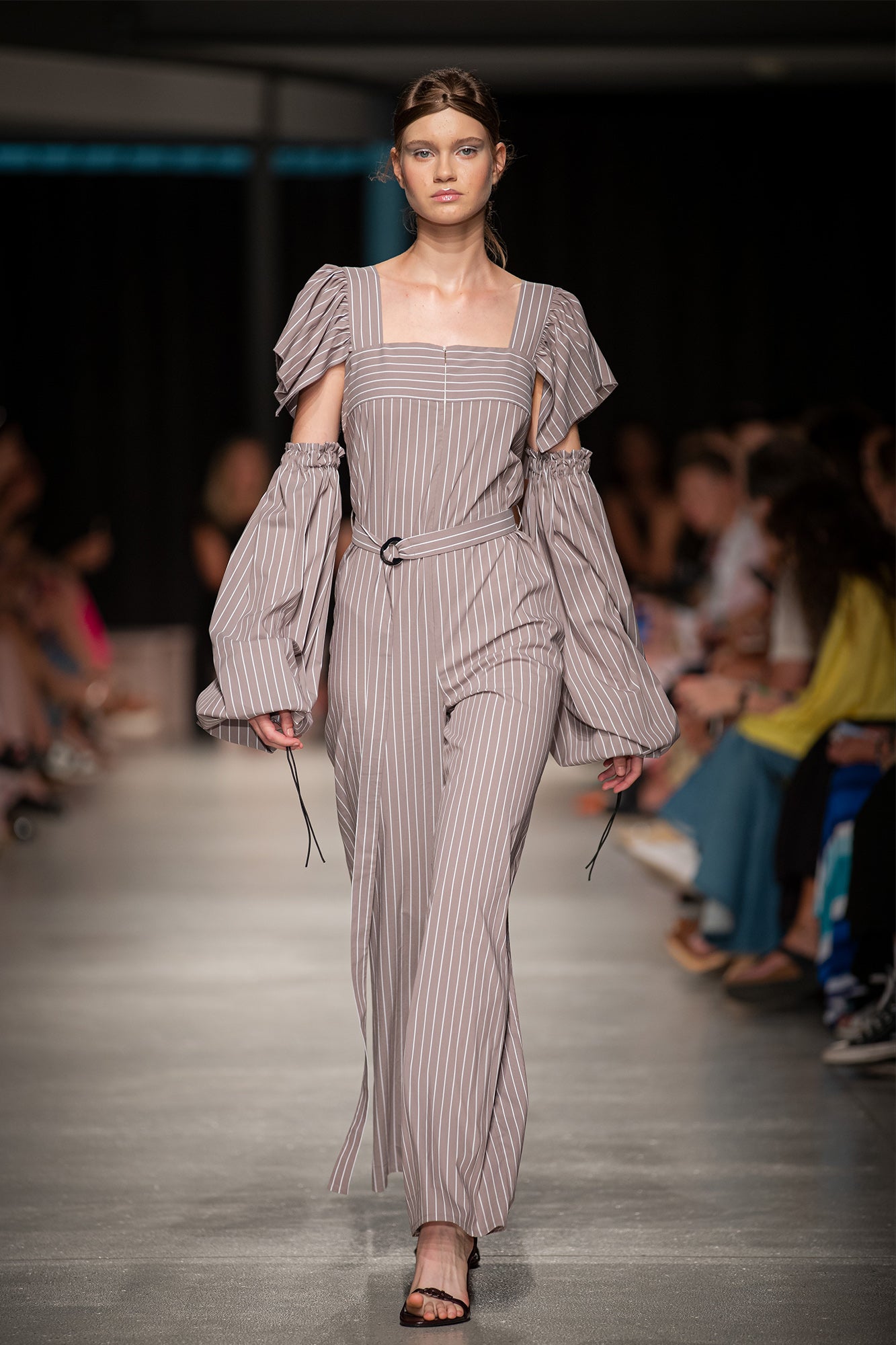 line frilled jumpsuit at budapest central european fashion week artista budapest