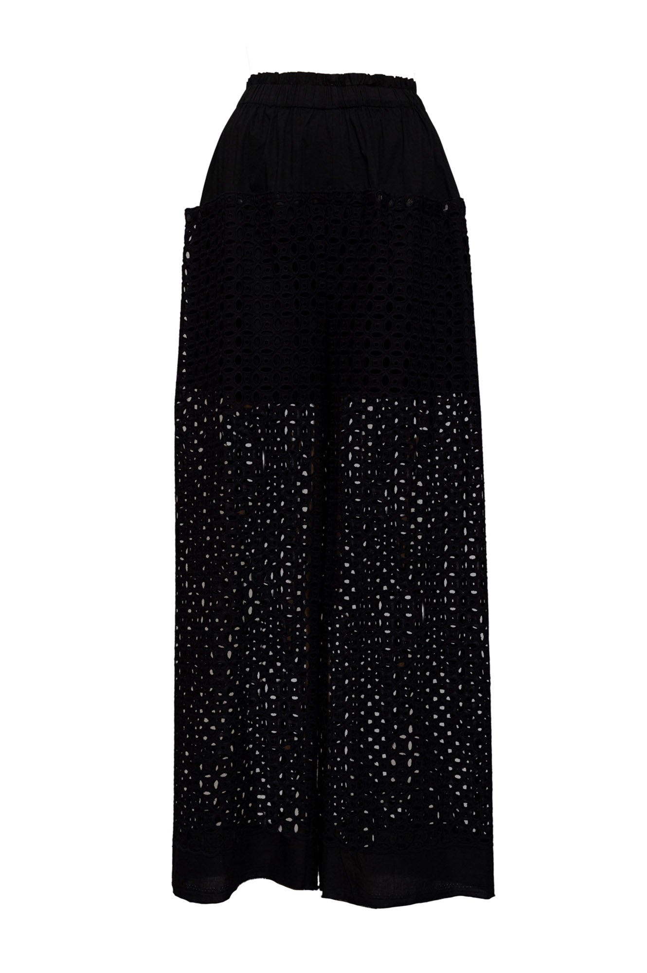 RICE black wide leg pants