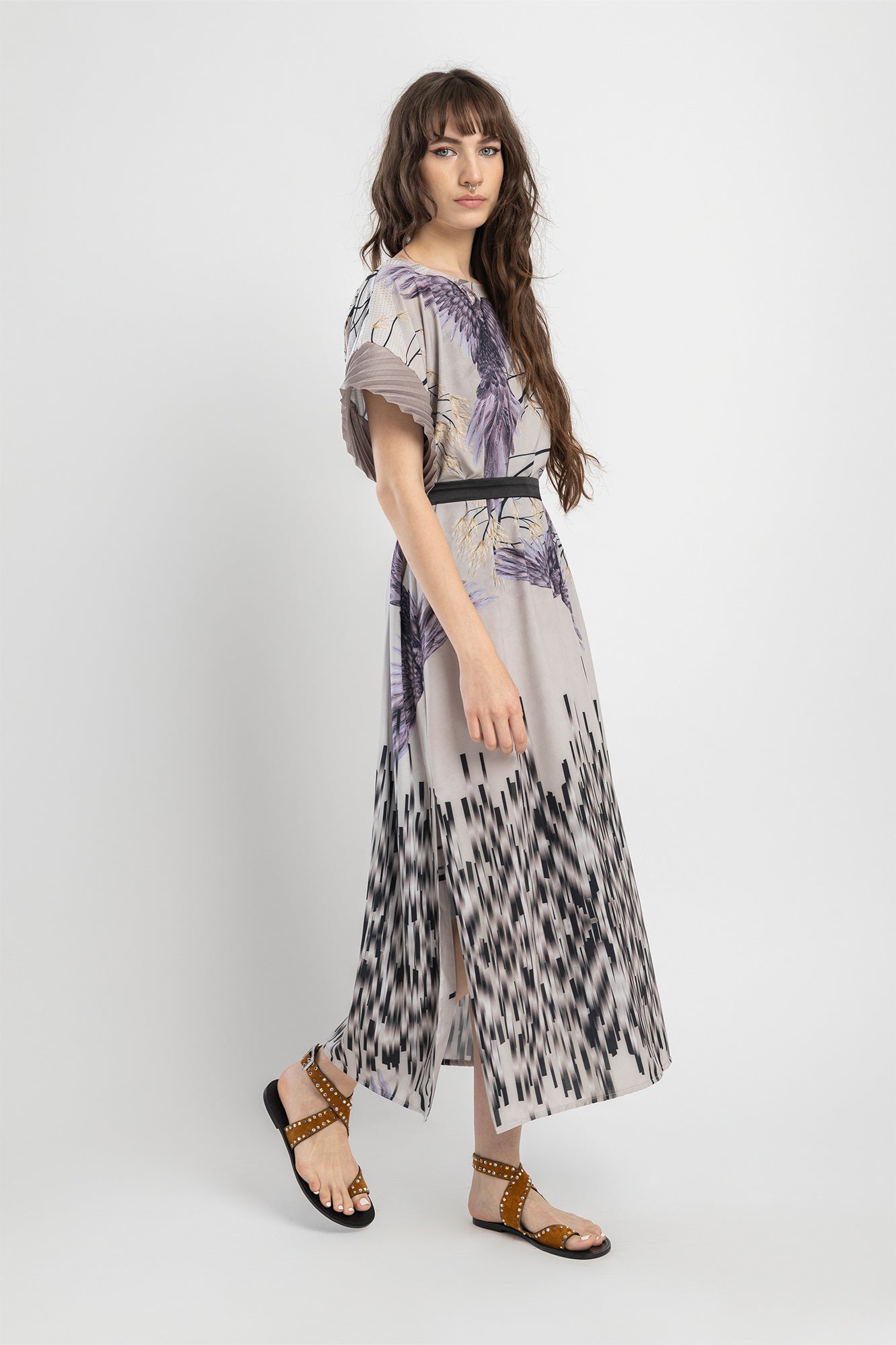 maxi dress with maxi side slits artista budapest