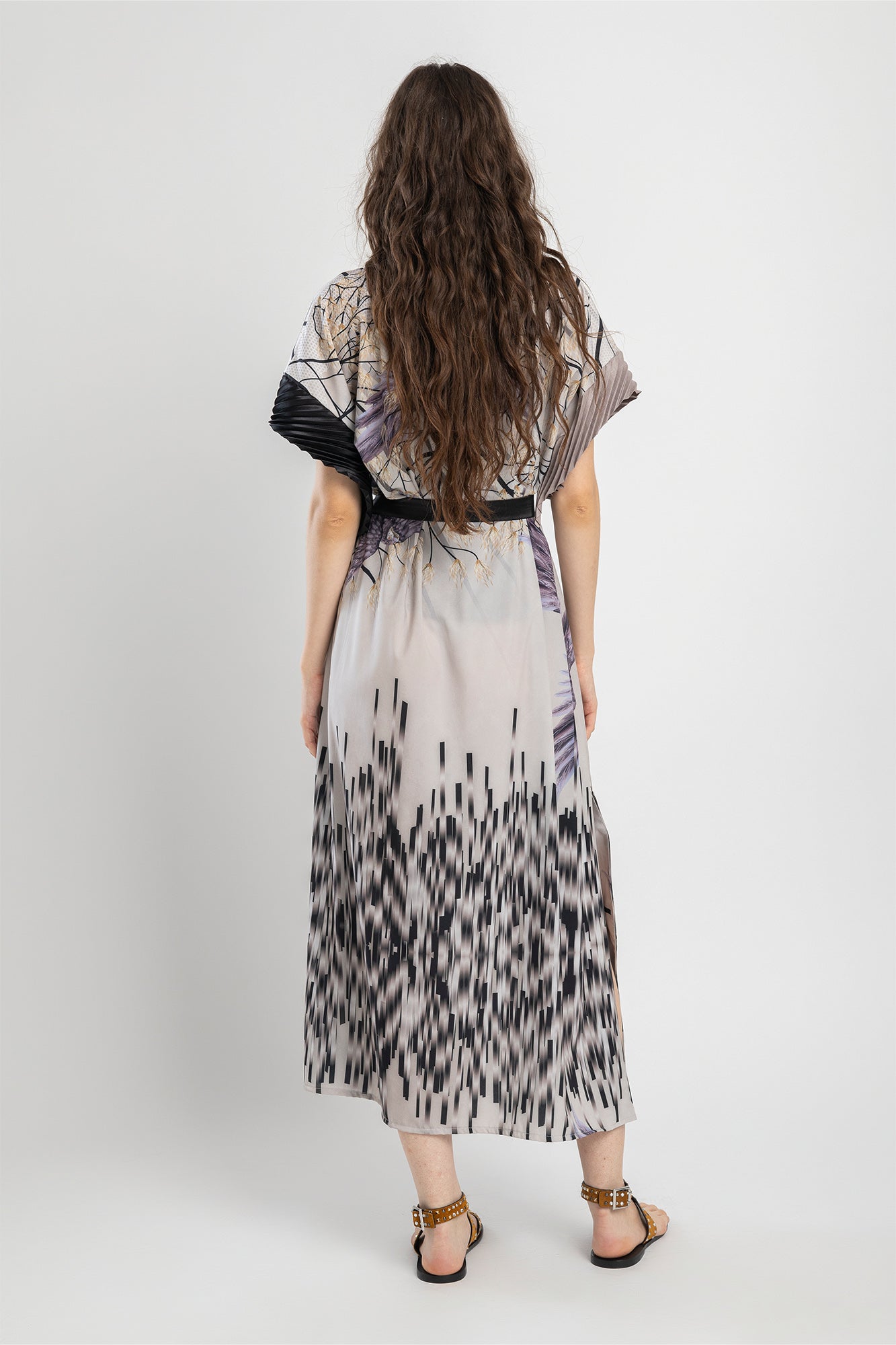 maxi dress from silky polyester fabric artista budapest