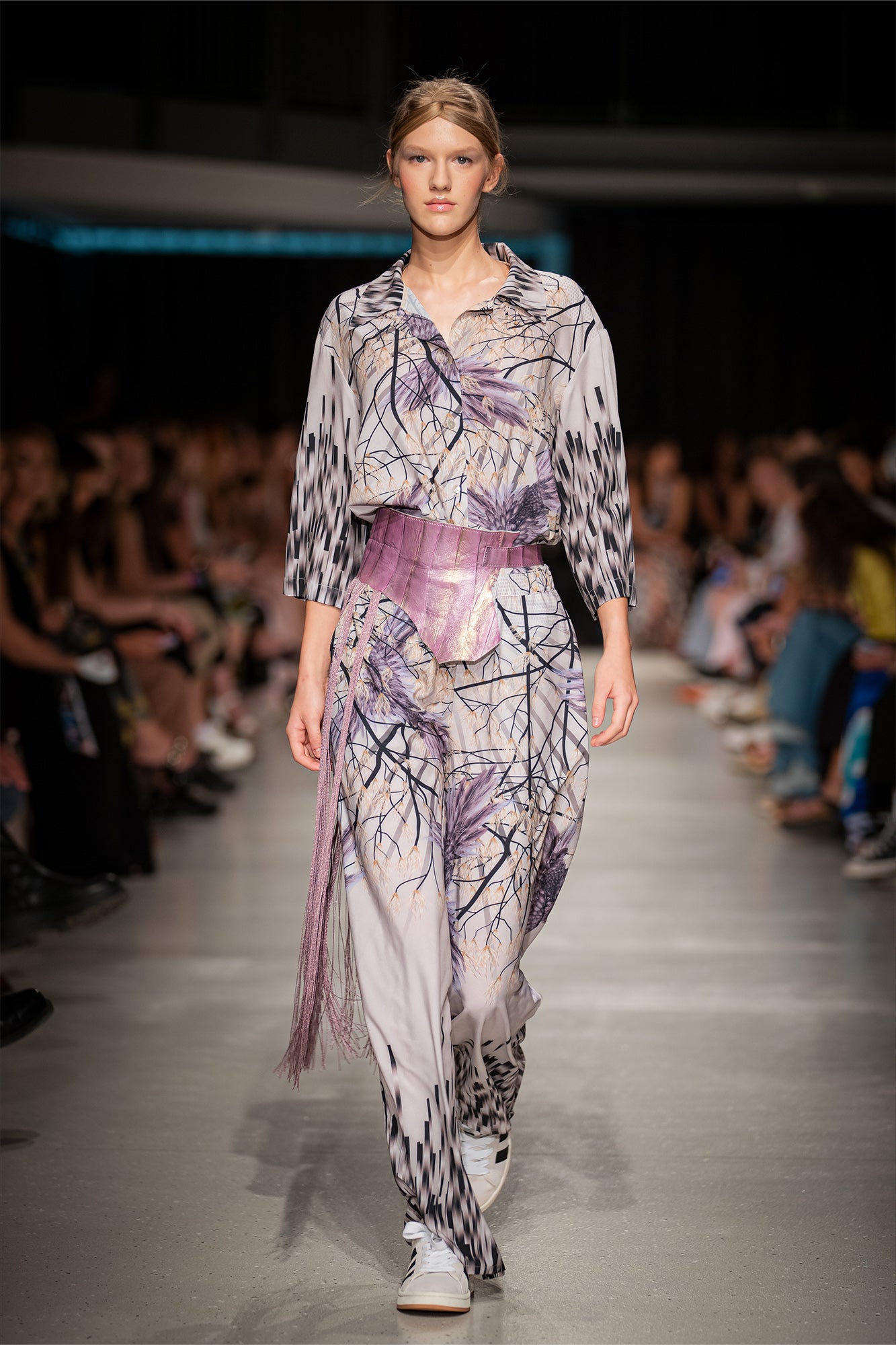 rizz palazzo pants on the runway of Budapest Central European Fashion Week Artista Budapest