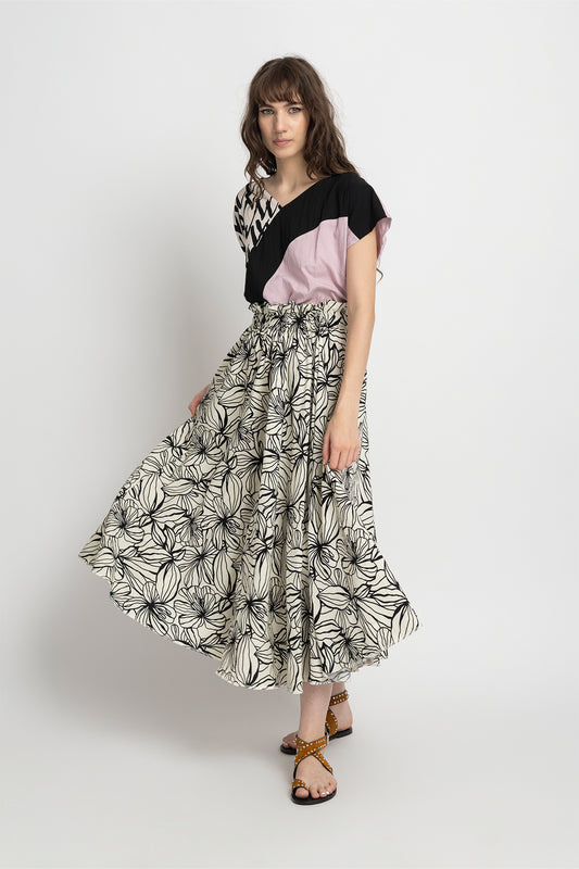 a-line midi skirt from premium viscose blend fabric artista budapest