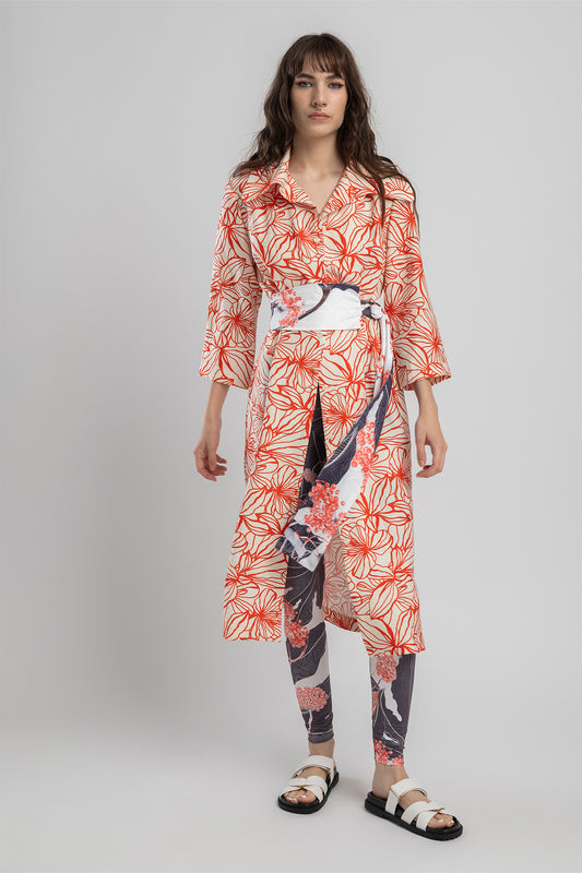 unique printed shirt dress with button down closure artista budapest
