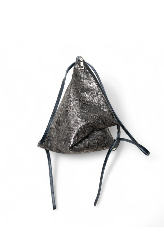 DELTA Silver Snake Leather Backpack