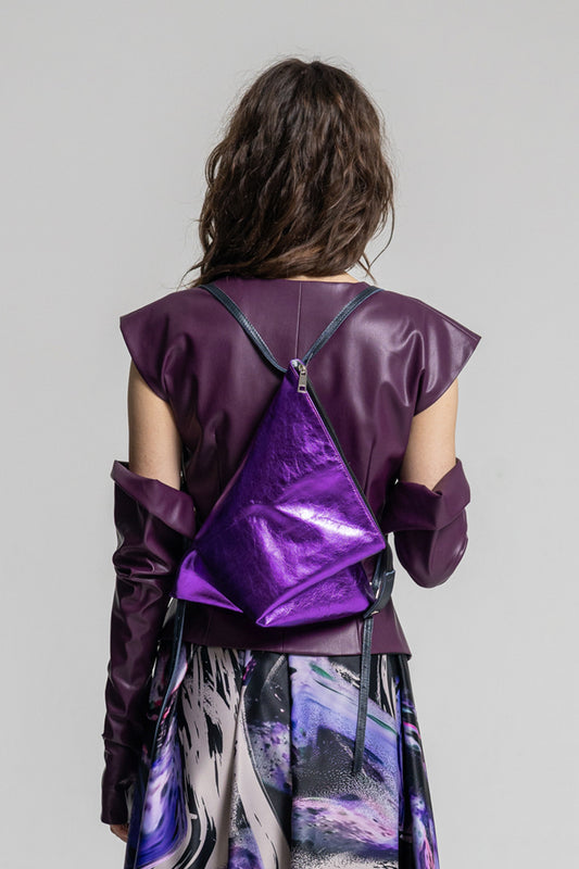 DELTA Tech Lilac Leather Backpack